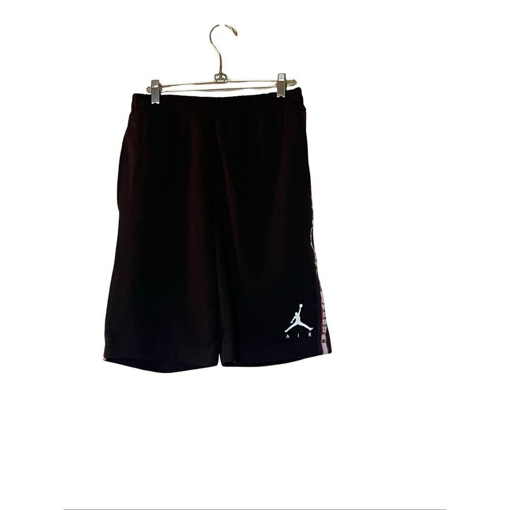 New Air Jordan Mens Black Standard Fit HBR Jumpman Fleece Shorts Size Small